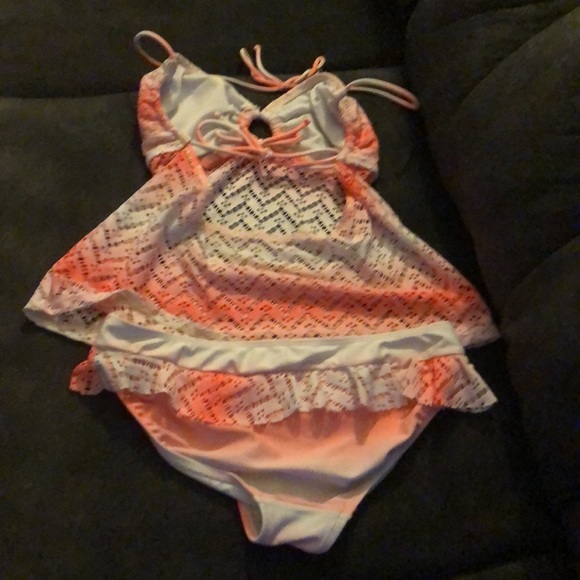 OP awesome swimsuit. Orange & white tankini. - Picture 6 of 6